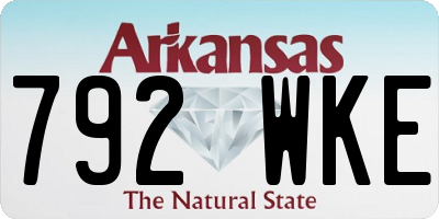 AR license plate 792WKE