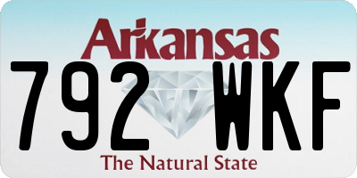 AR license plate 792WKF