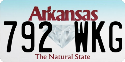 AR license plate 792WKG