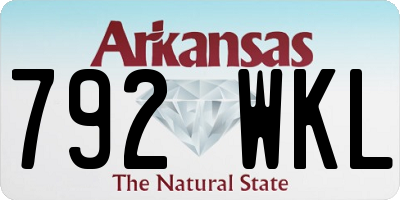 AR license plate 792WKL