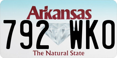 AR license plate 792WKO