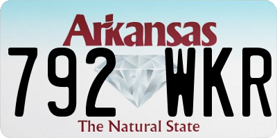 AR license plate 792WKR