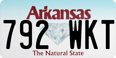 AR license plate 792WKT