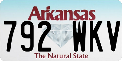 AR license plate 792WKV