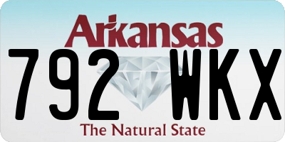 AR license plate 792WKX