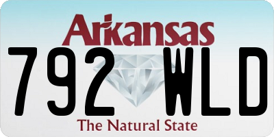 AR license plate 792WLD
