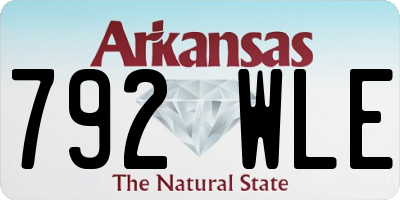 AR license plate 792WLE