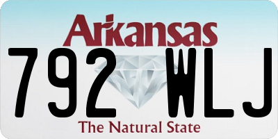 AR license plate 792WLJ