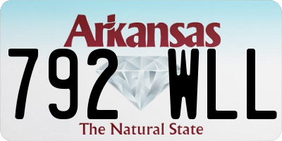 AR license plate 792WLL