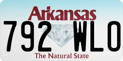AR license plate 792WLO