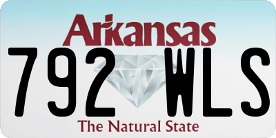 AR license plate 792WLS