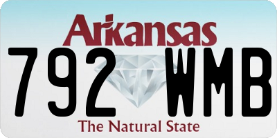 AR license plate 792WMB