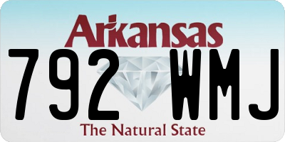 AR license plate 792WMJ