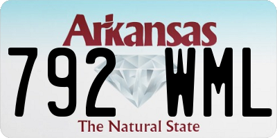 AR license plate 792WML