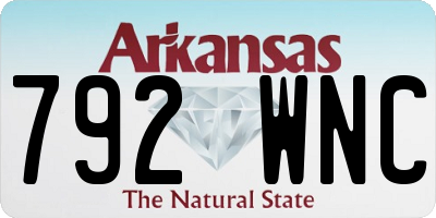 AR license plate 792WNC