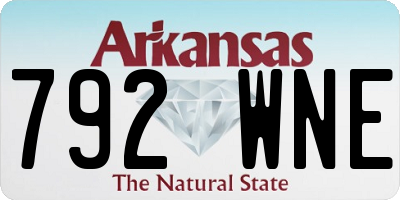 AR license plate 792WNE