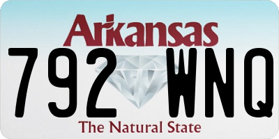 AR license plate 792WNQ