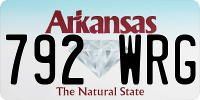 AR license plate 792WRG
