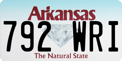 AR license plate 792WRI