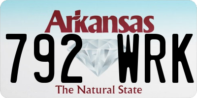 AR license plate 792WRK