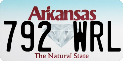 AR license plate 792WRL