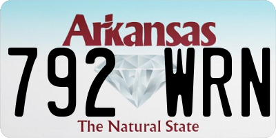 AR license plate 792WRN