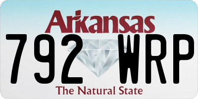 AR license plate 792WRP