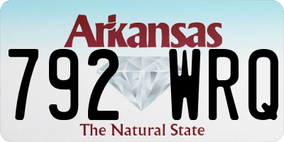 AR license plate 792WRQ
