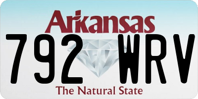 AR license plate 792WRV