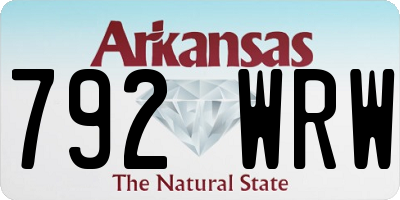 AR license plate 792WRW