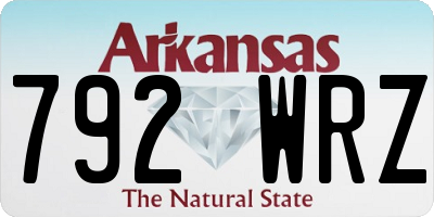 AR license plate 792WRZ
