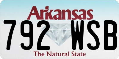 AR license plate 792WSB