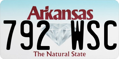 AR license plate 792WSC