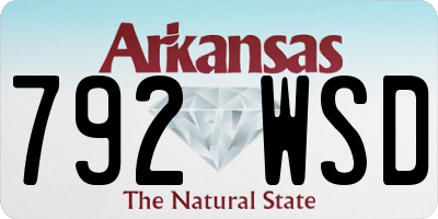 AR license plate 792WSD