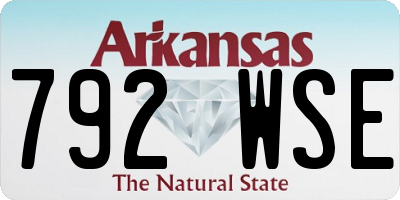 AR license plate 792WSE