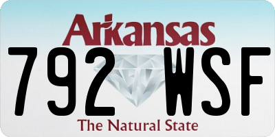 AR license plate 792WSF