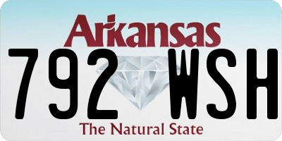 AR license plate 792WSH