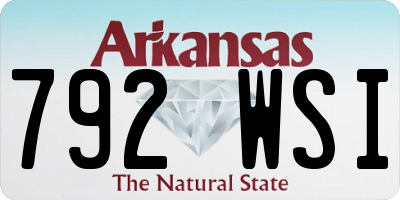 AR license plate 792WSI
