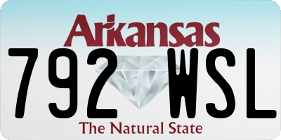 AR license plate 792WSL