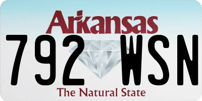 AR license plate 792WSN