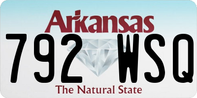 AR license plate 792WSQ