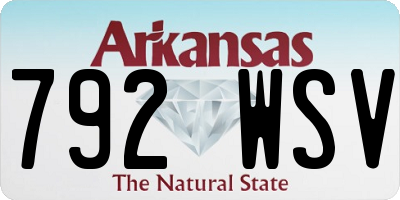 AR license plate 792WSV