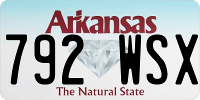 AR license plate 792WSX