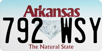 AR license plate 792WSY