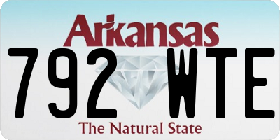AR license plate 792WTE