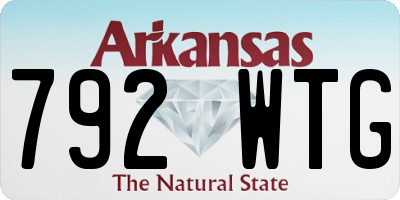AR license plate 792WTG