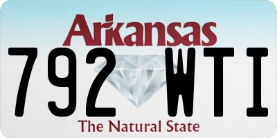 AR license plate 792WTI