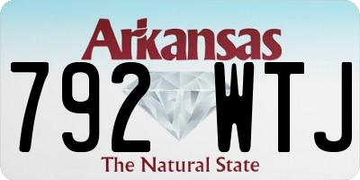 AR license plate 792WTJ