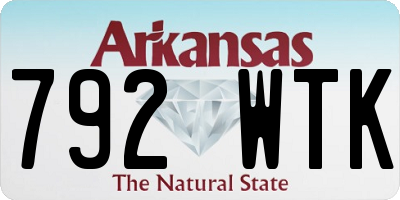 AR license plate 792WTK