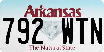 AR license plate 792WTN